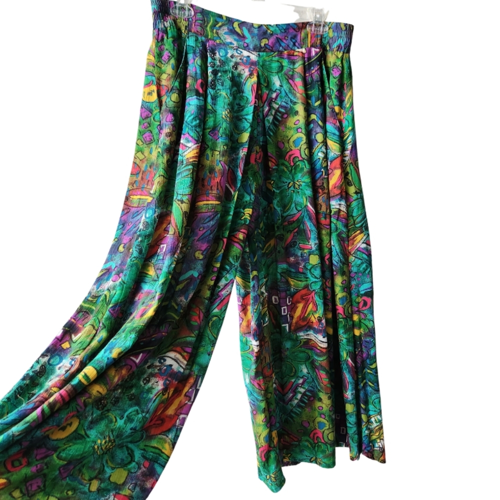 Carole Little Multicolor Wide-Leg Pants